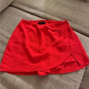 Cotton Candy Red Asymmetrical Skirt